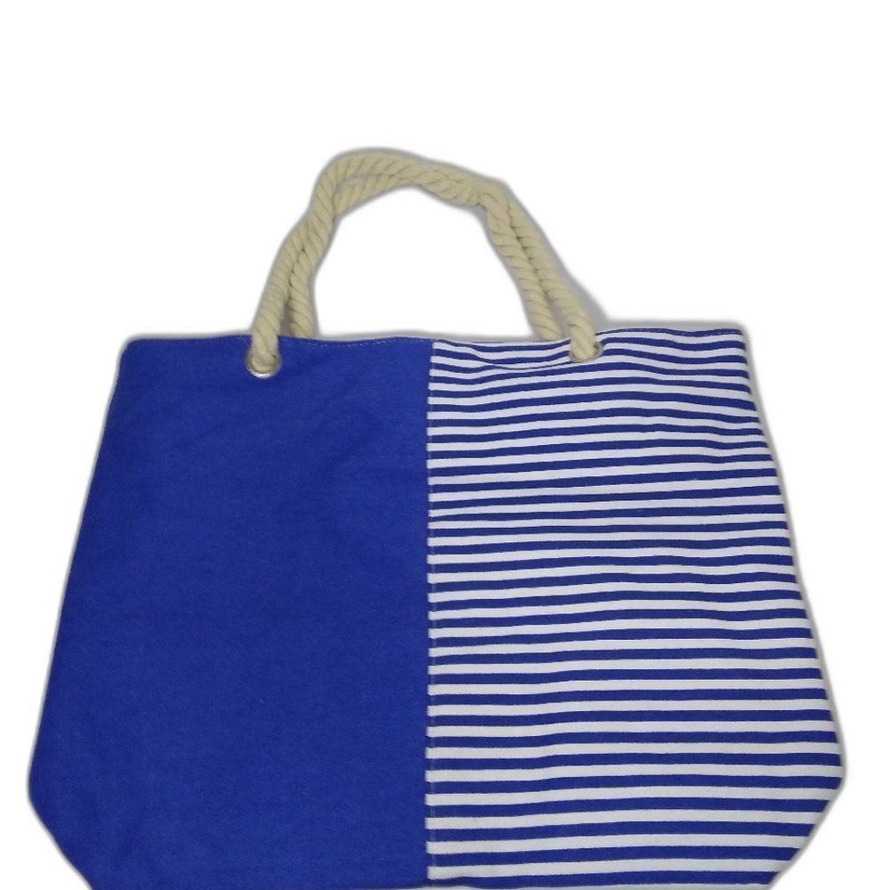 Large Tote Beach Pool Spring Summer Zippered Bag - Picture 6 of 6